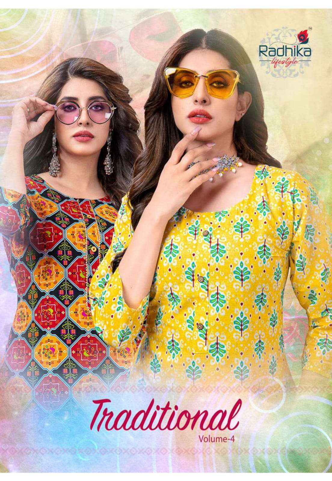 radhika lifestyle traditional vol 4 series 4001-4012 cotton kurti  