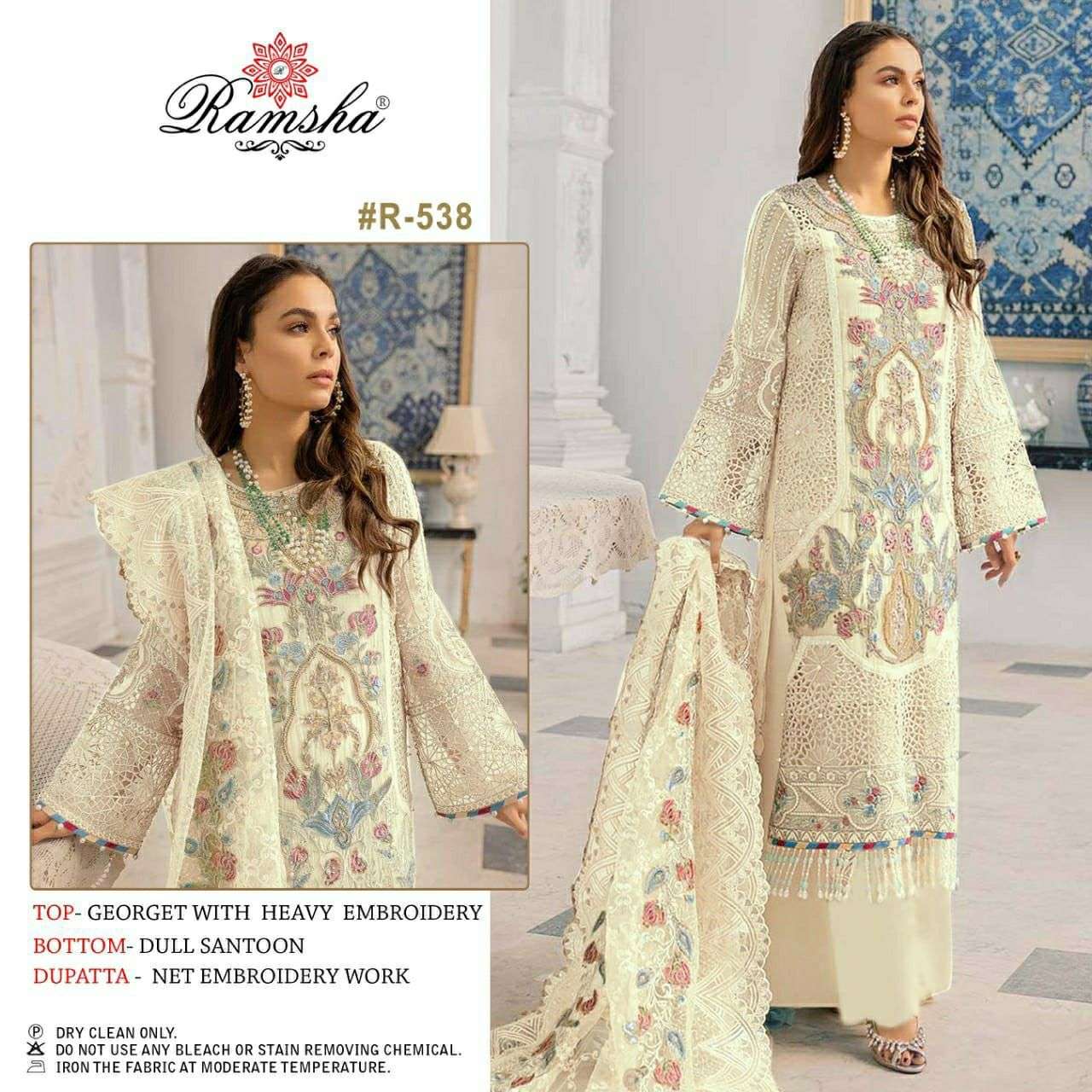 ramsha R-538 designer georgette suit 