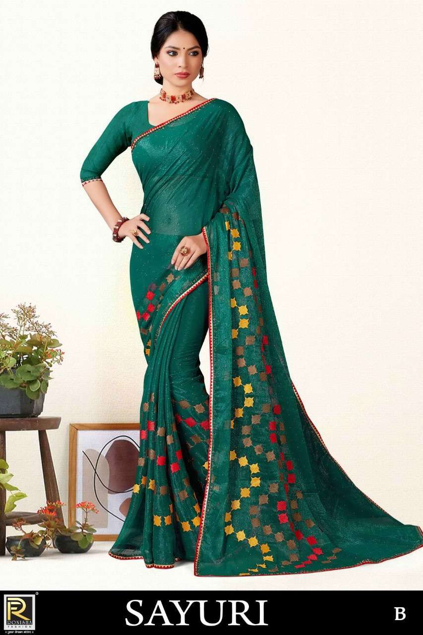 ranjna saree Sayuri simmer embroidery saree