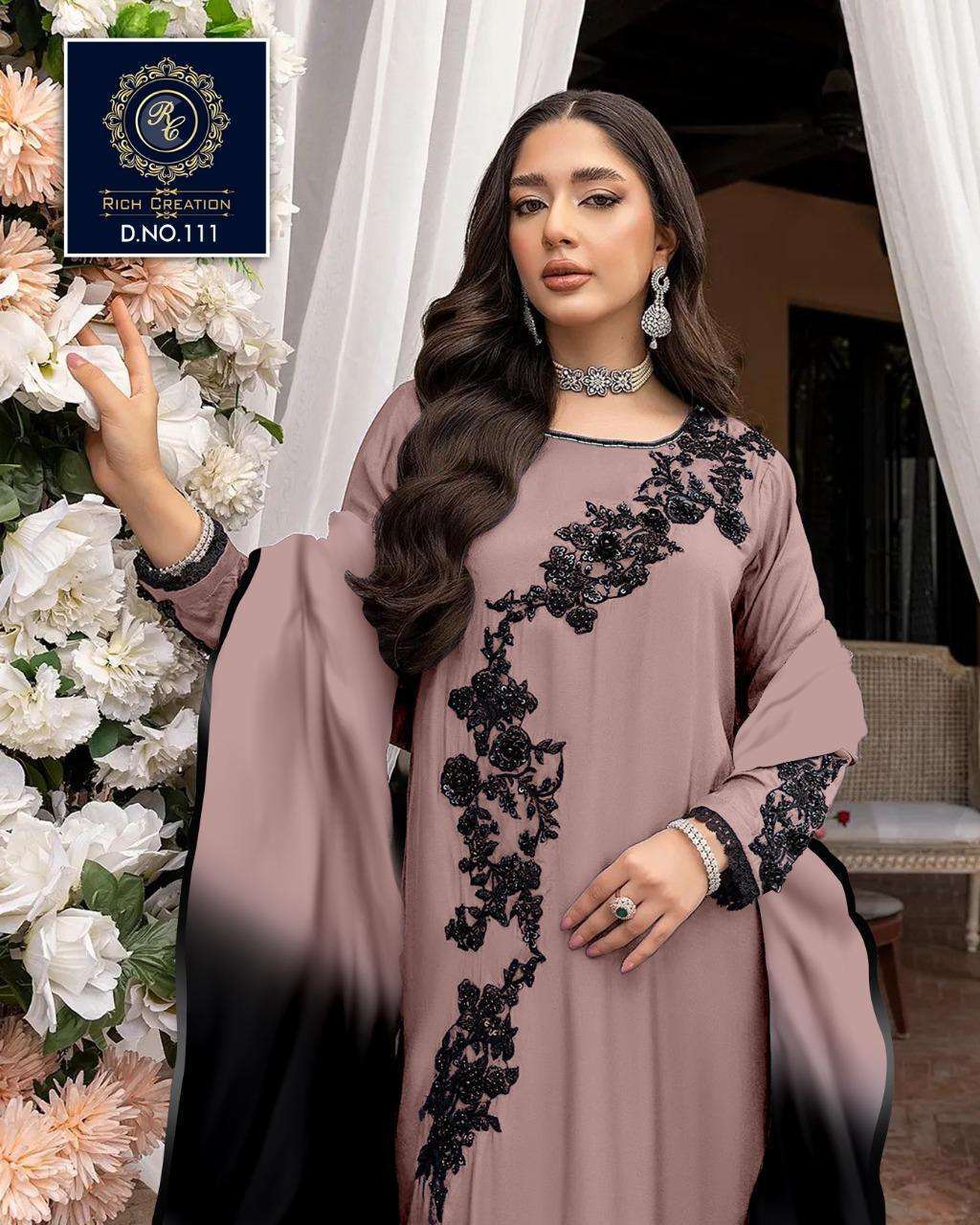 rich creation 1011 Pure Georgette readymade suit