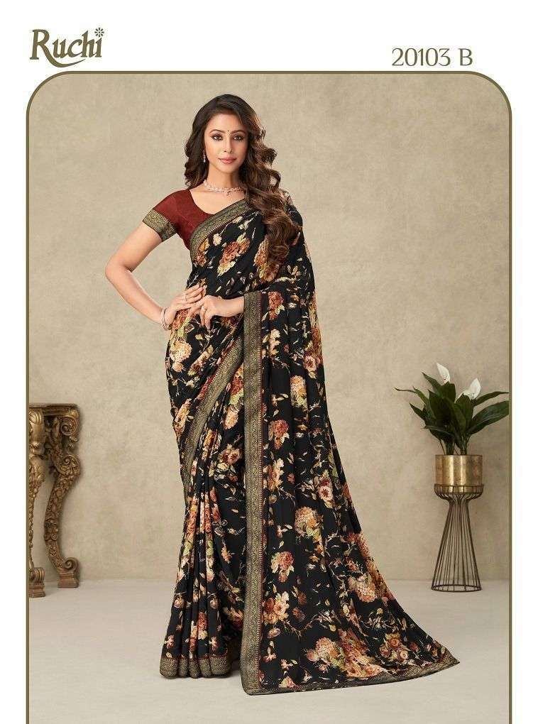 ruchi samaira vol 3 series 20101-20103 crape silk saree