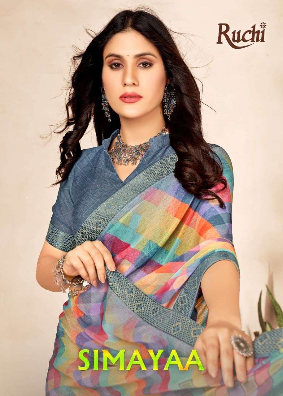 ruchi simayaa vol 13 series 21001-21006 chiffon saree