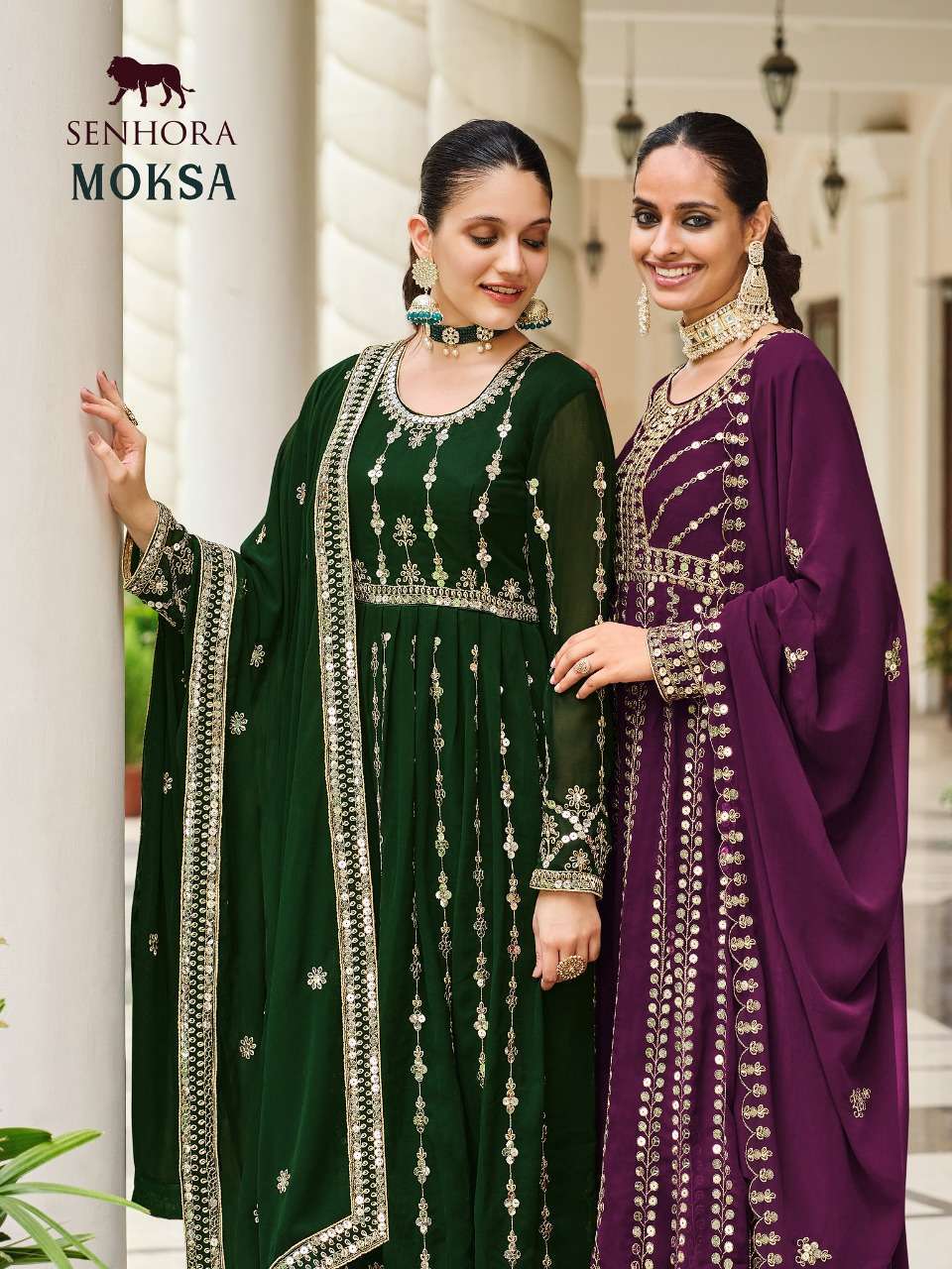 senhora dresses moksa series 2068-2071 real georgette suit 