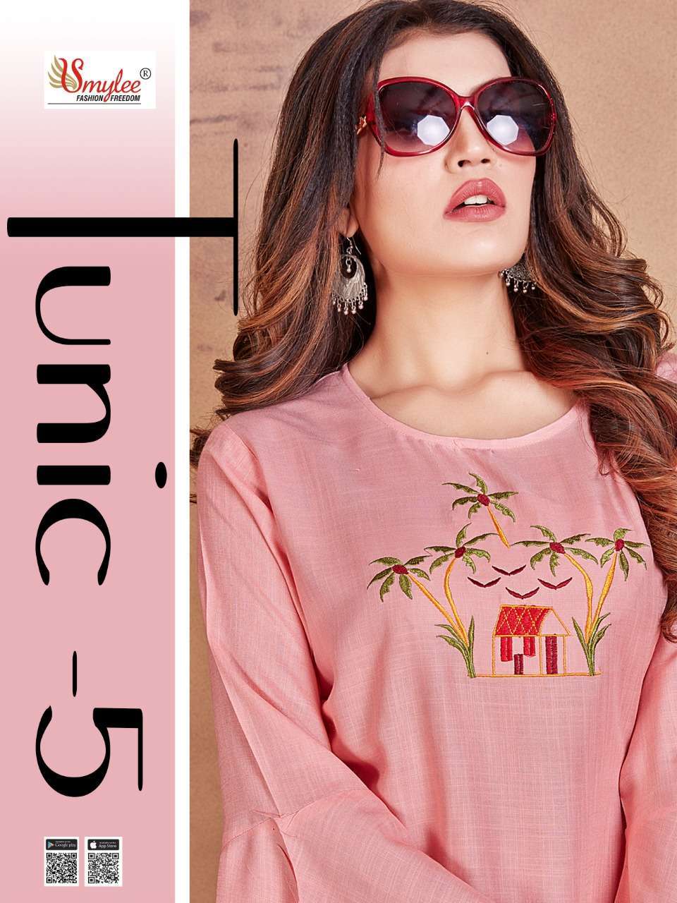 smylee rung tunic vol 5 series 1001-1008 rayon kurti 