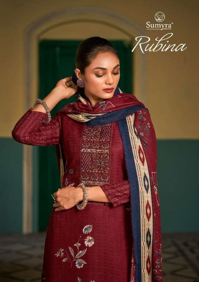 sumyra rubina series 37001-37008 pure pashmina suit 