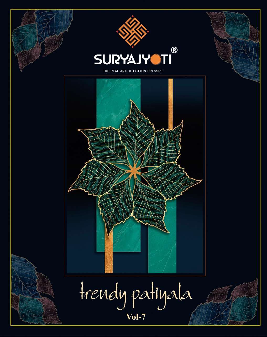 suryajyoti trendy patiyala vol 7 series 7001-7020 cotton suit 