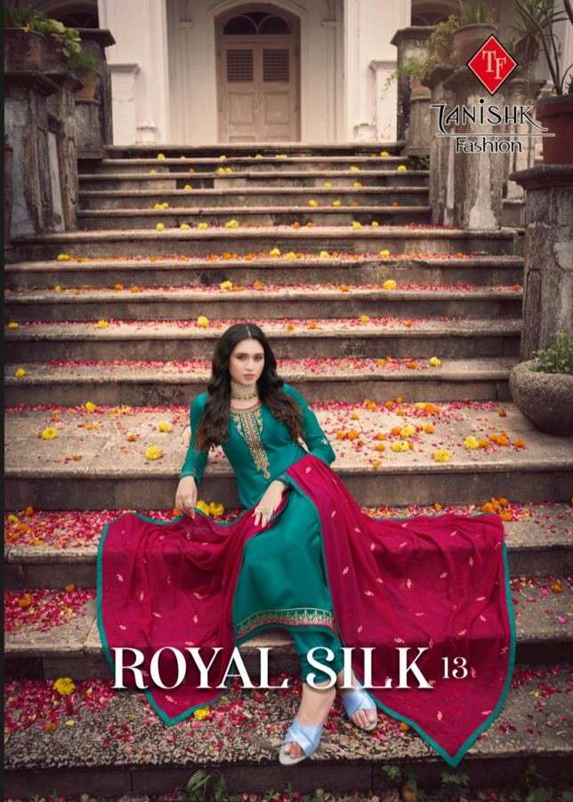 Tanshiq royal silk vol 13 series 3601-3608 Pure French Crepe suit