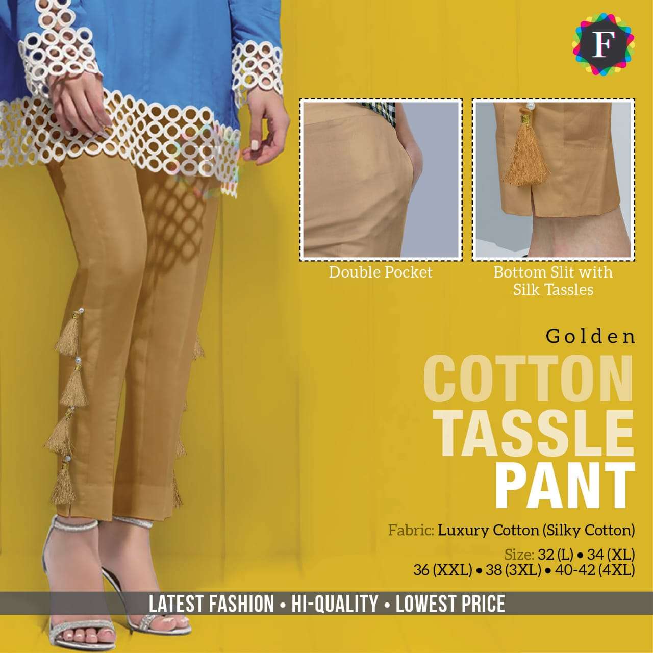tassle pant pure luxury cotton pant 
