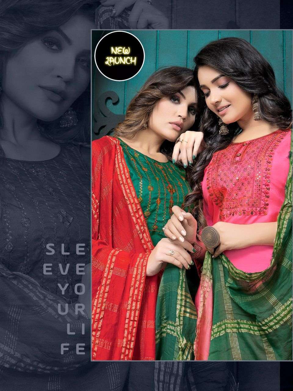 Trendz Dairy milk vol 2 series 101-108 silk readymade suit 