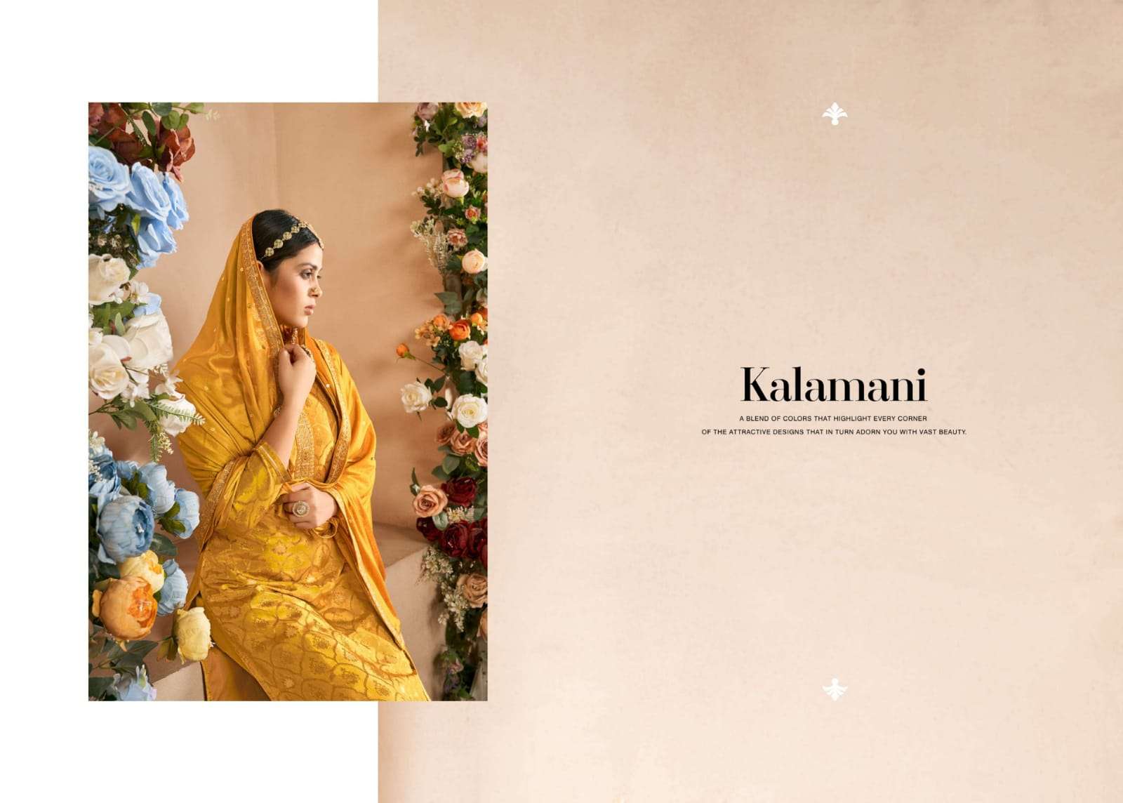 triple aaa kalamani series 1691-16966 pure dola jacquard suit 