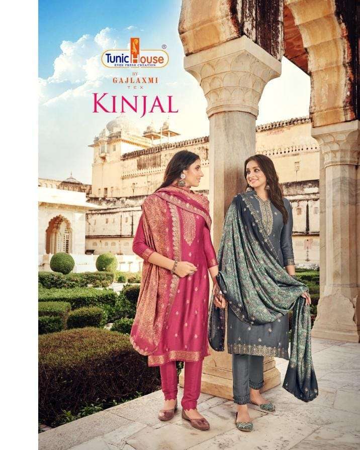 tunic house kinjal series 3001-3006 pure pashmina suit 