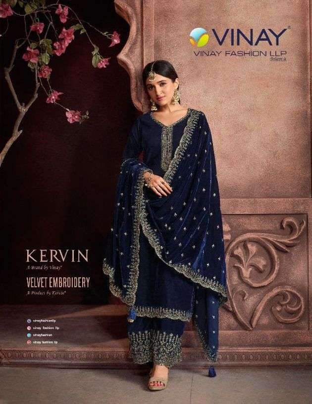 vinay kervin velvet embroidery series 62431-62436 velvet suit 