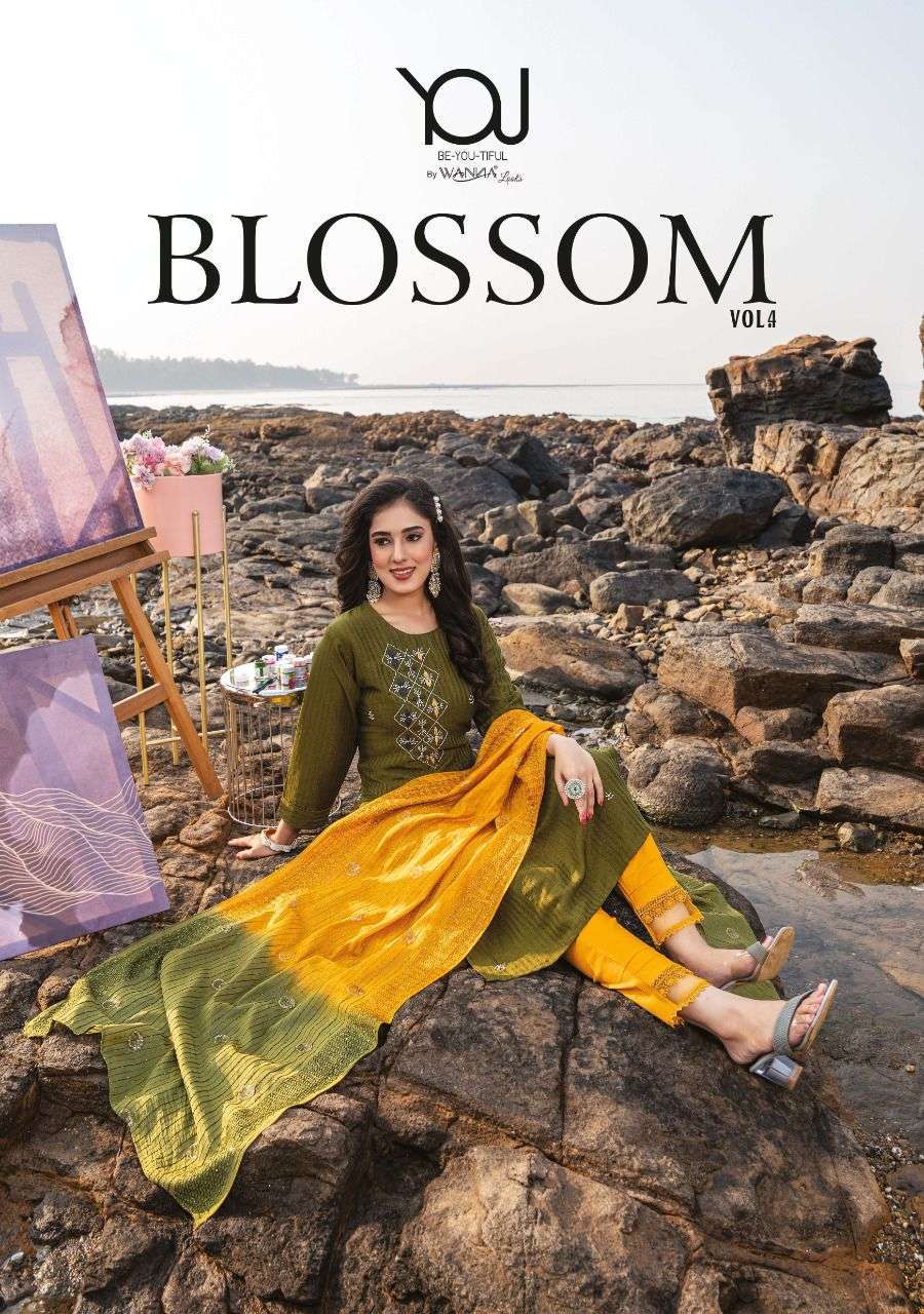 wanna blossom vol 4 series 401-406 Nylon Viscose readymade suit