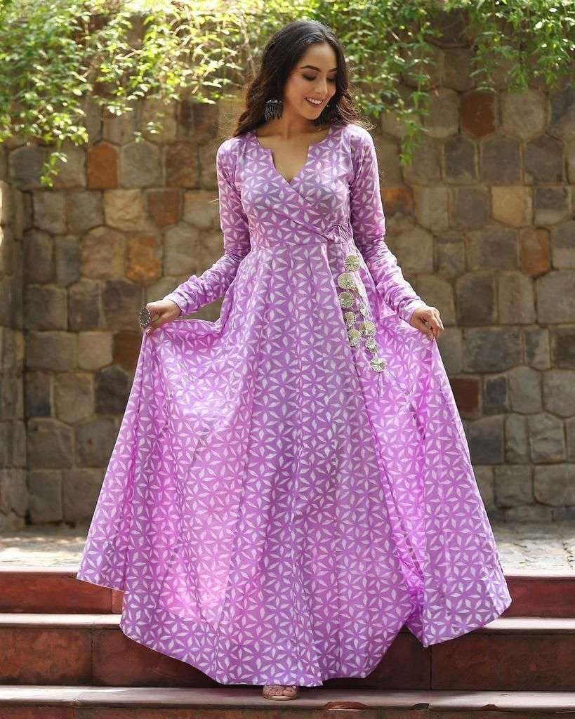 x-lady pinky designer faux georgette maxy gown 