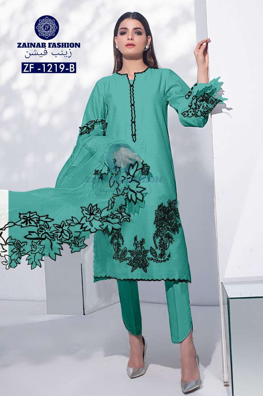 zainab fashion zf-1219 jam satin readymade suit 