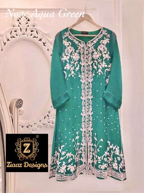 ziaaz designs aqua noor  designer georgette readymade suit 