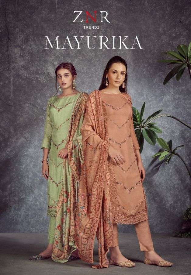 znr mayurika pure muslin suit 