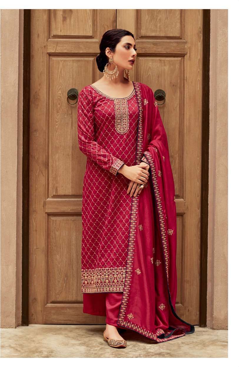 aashirwad nargis series 9442-9446 premium silk suit 