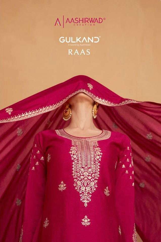 aashirwad raas series 9433-9437 premium silk suit 