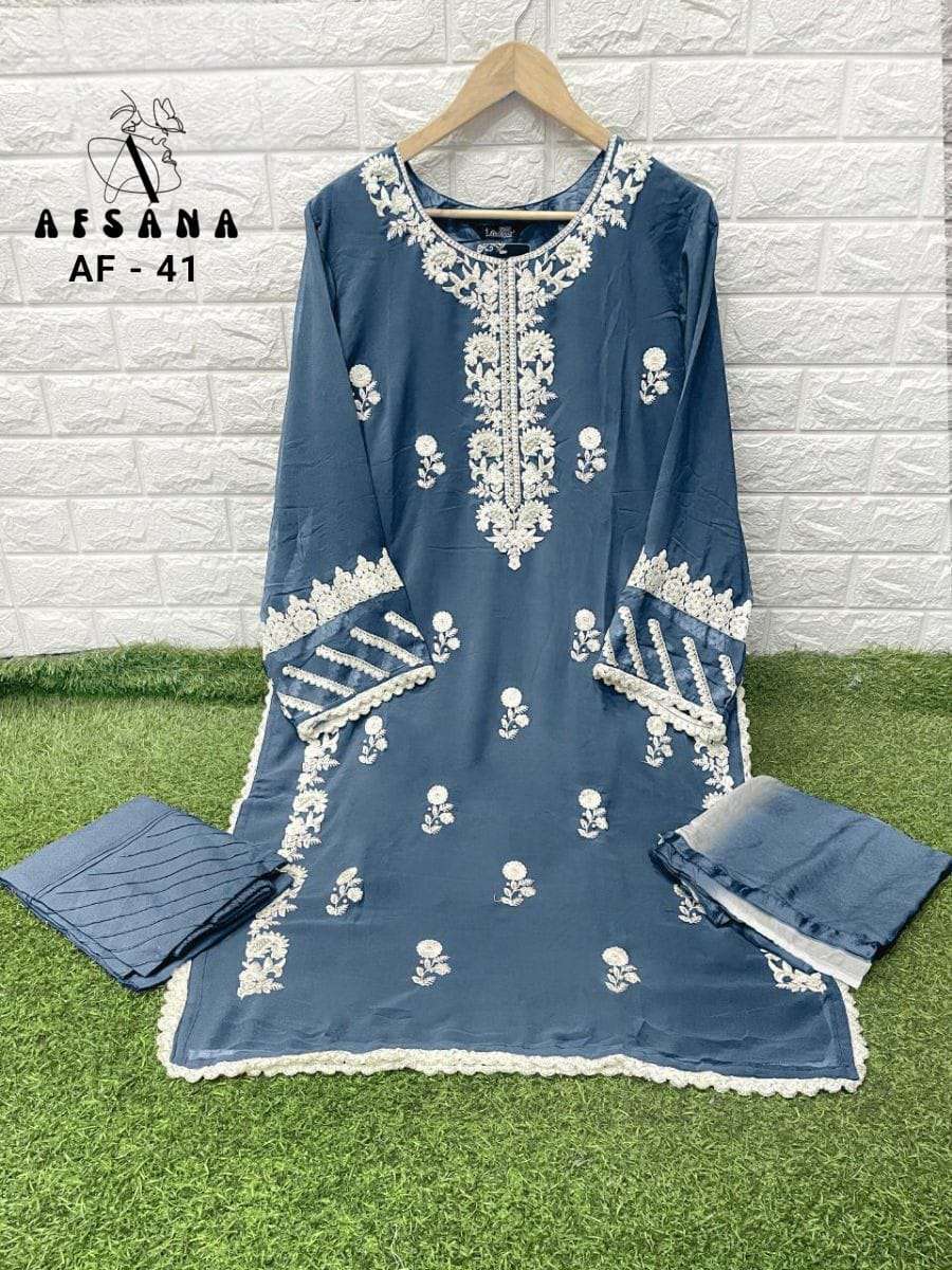 afsana d no 41 georgette pakistani readymade suits