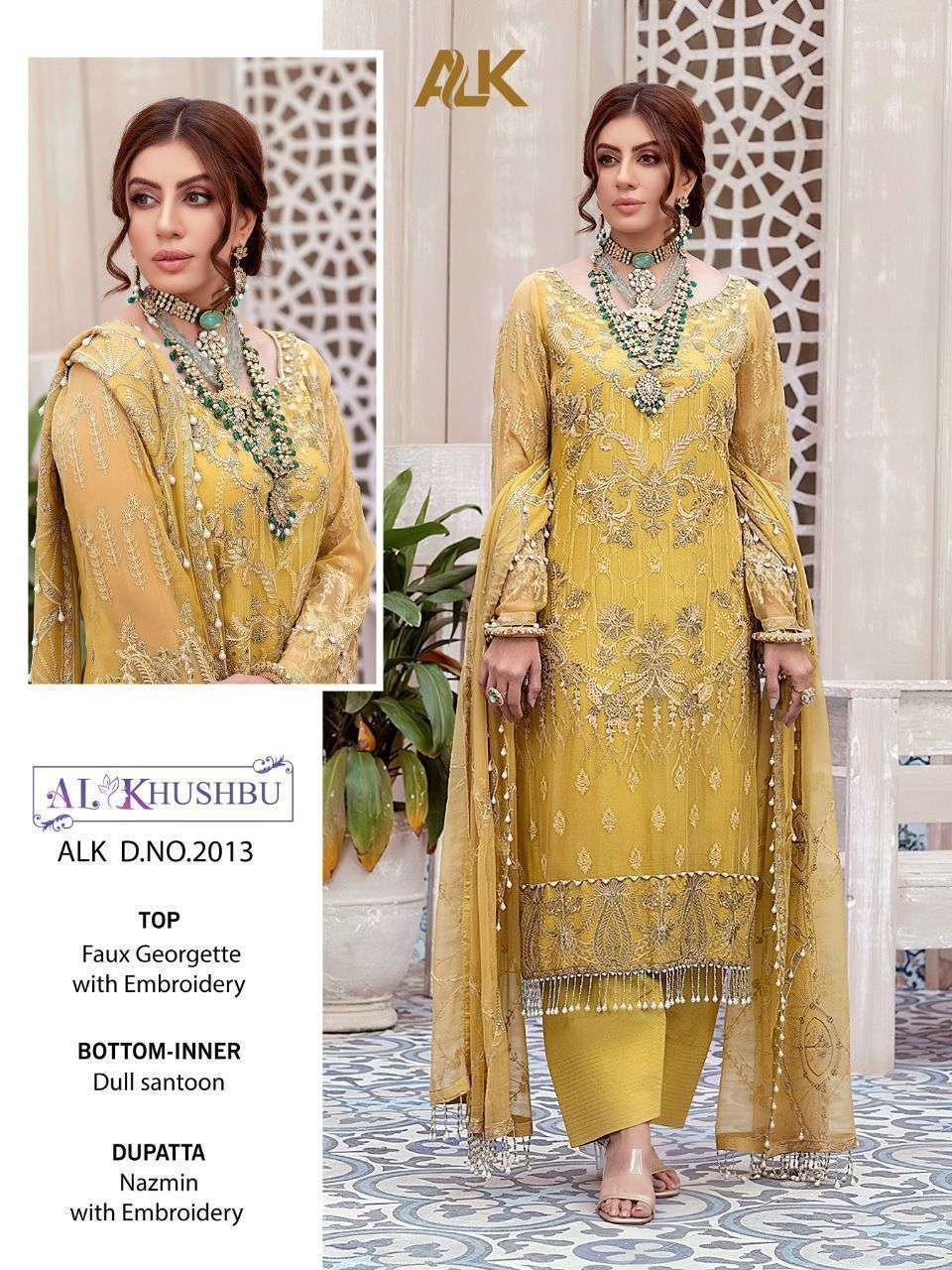 al khushbu alk 2013 georgette heavy embroidered suit 