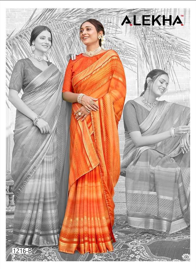 alekha 1216 vol 1 chiffon viscose saree