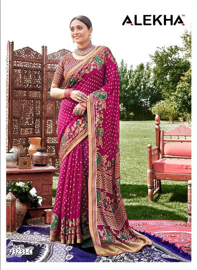 alekha 323 hog brasso printed saree