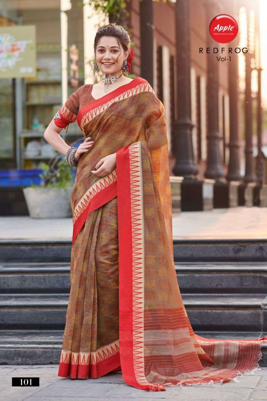 apple red frog vol 1 series 101-108 fancy saree