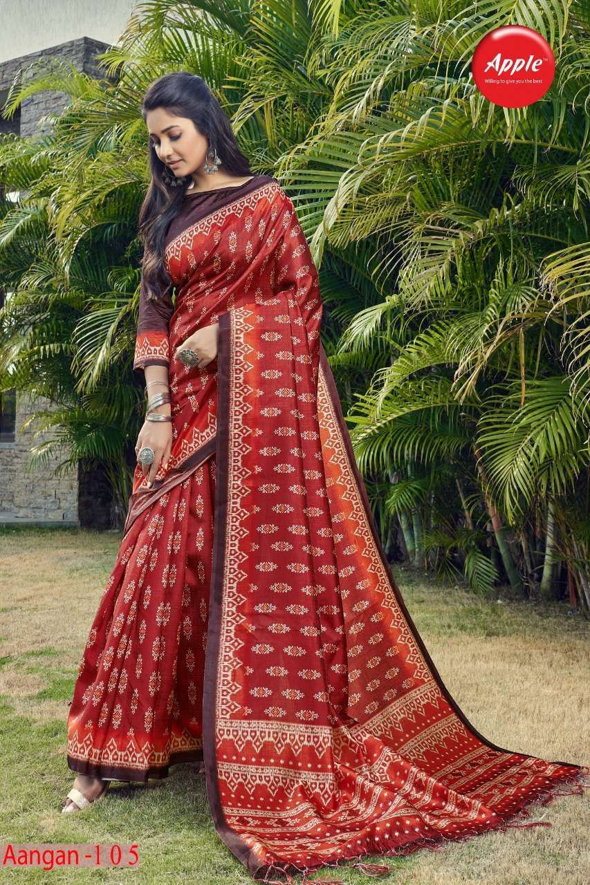 Apple sarees aagan vol 1 series 101-108 zoya silk saree 