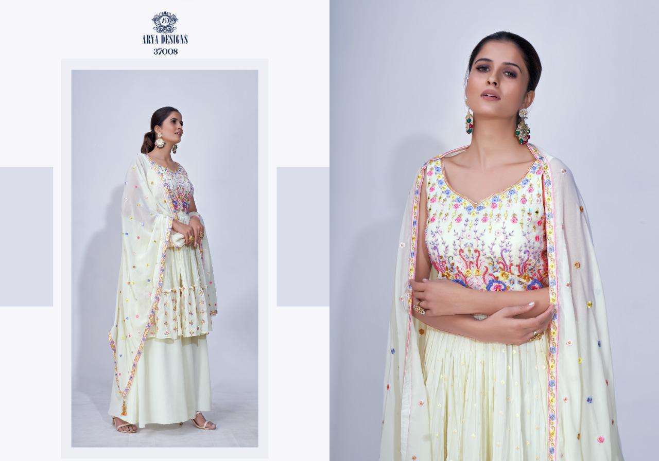 arya designs blus vol 2 series 37001-37008 chiffon suit 