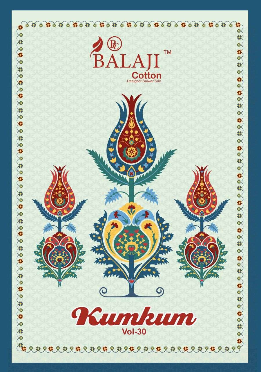 Balaji Kumkum Vol-30 series 3001-3020 Pure Cotton suit