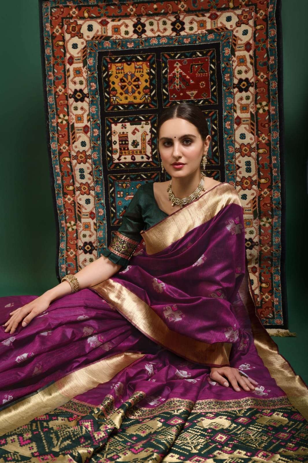 bt-10 Premium Tussar silk Patola weaving saree