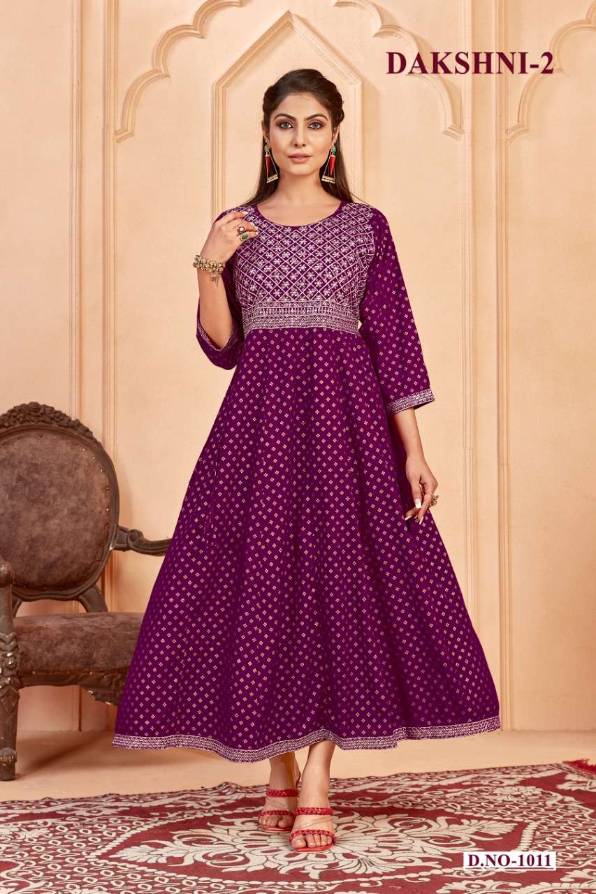 dakshni-2 designer heavy rayon kurti 