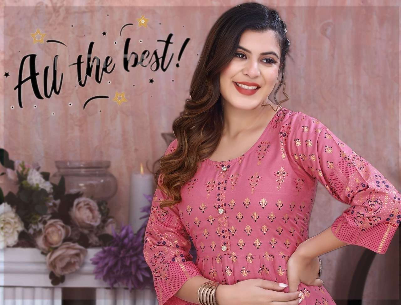 golden all the best series 101-108 Heavy Reyon 14 Kg kurti