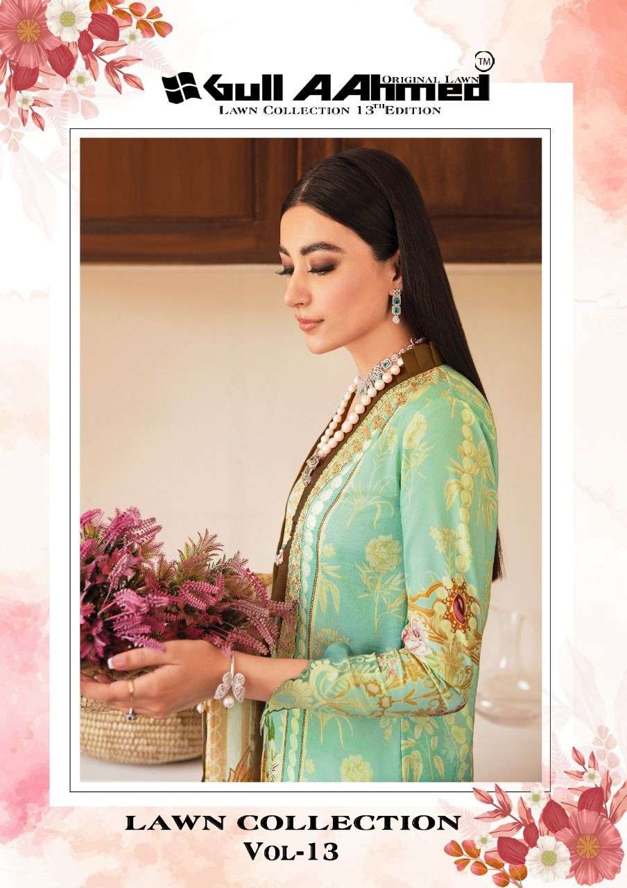 Gul Ahmed Vol-13 series 121-126 cotton suit 