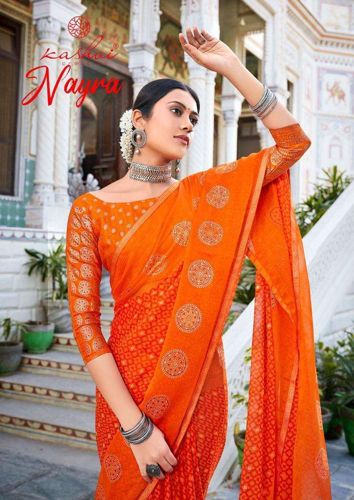 kashvi creation nayra series 2861-2868 sai chiffon saree 