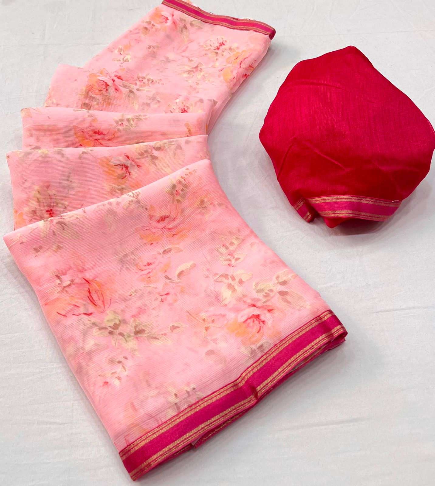 kashvi designer pure chiffon saree with blouse 