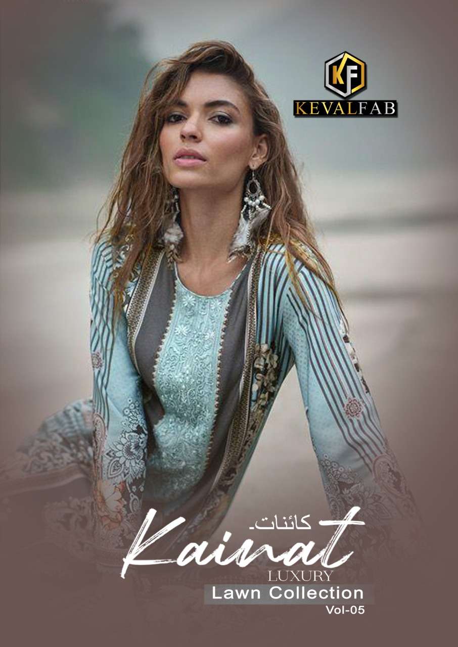 Keval Kainat vol-5 series 5001-5004 Digital Printed Heavy Cotton suit