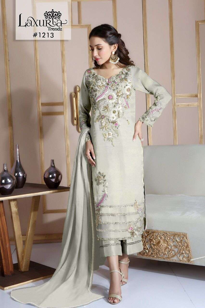 laxuria 1213 designer faux georgette suit 