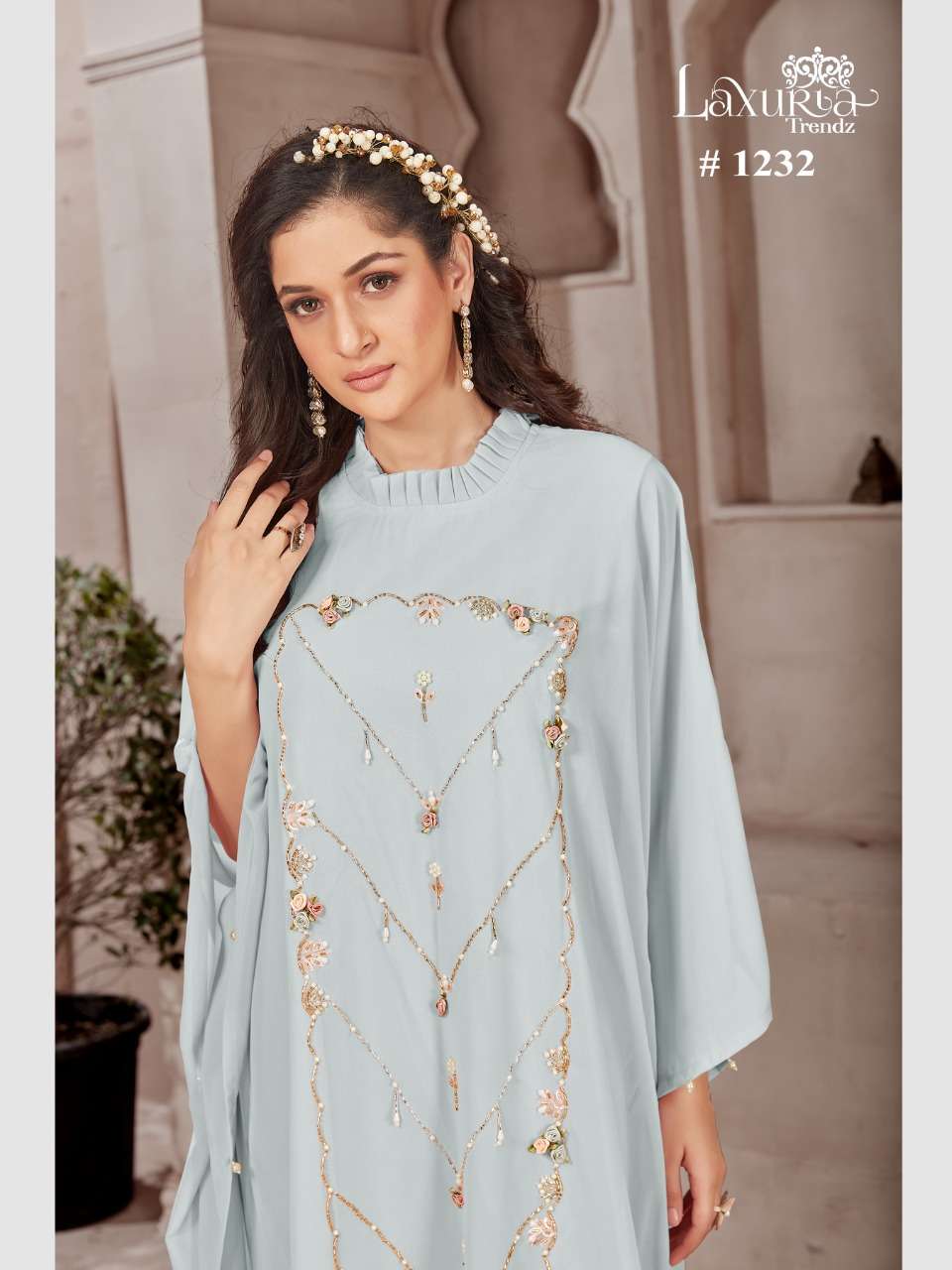 Laxuria trendz 1232 designer faux georgette suit 