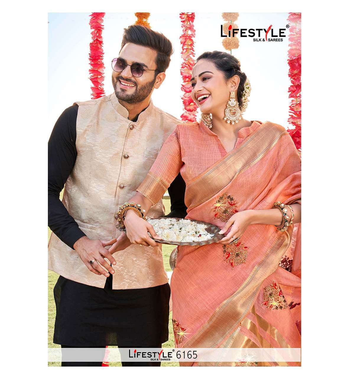 lifestyle vol 1 6165 organza fancy embroidery saree 