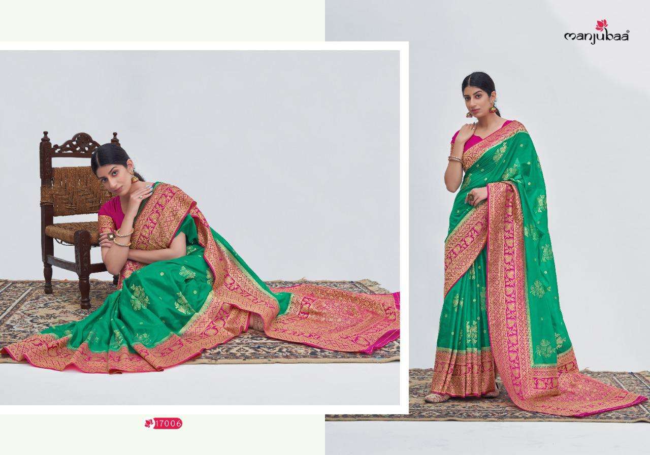 manjubaa madhushree silk vol 4 designer silk organza saree 