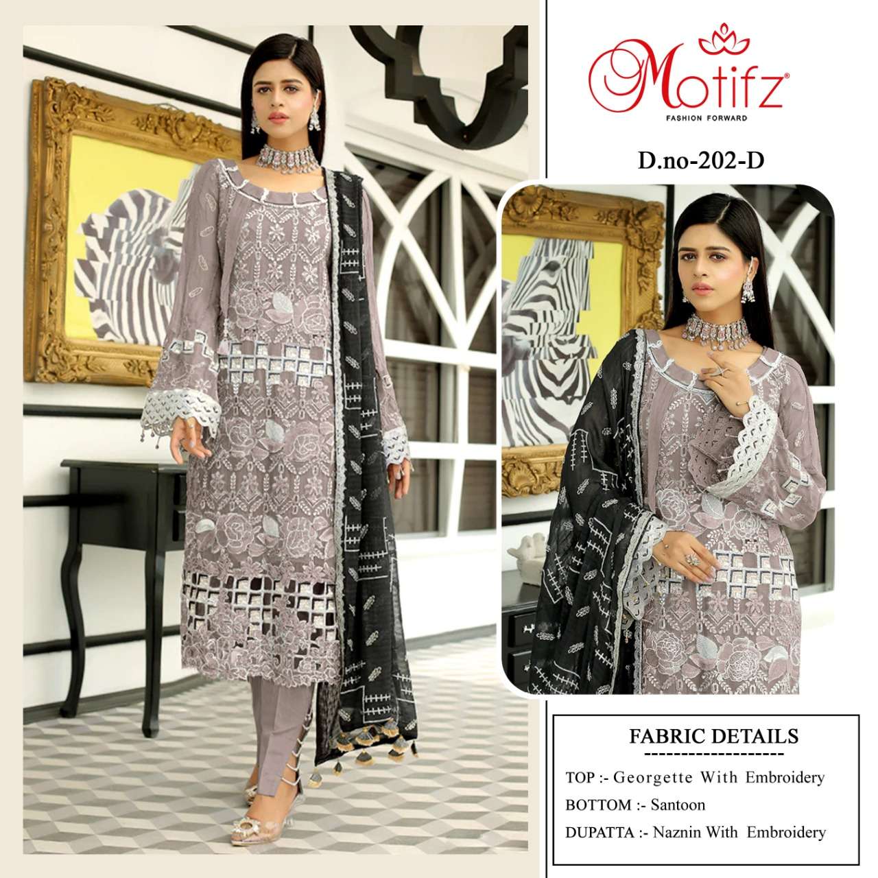 motifz series 202 ABCD designer georgette suit 