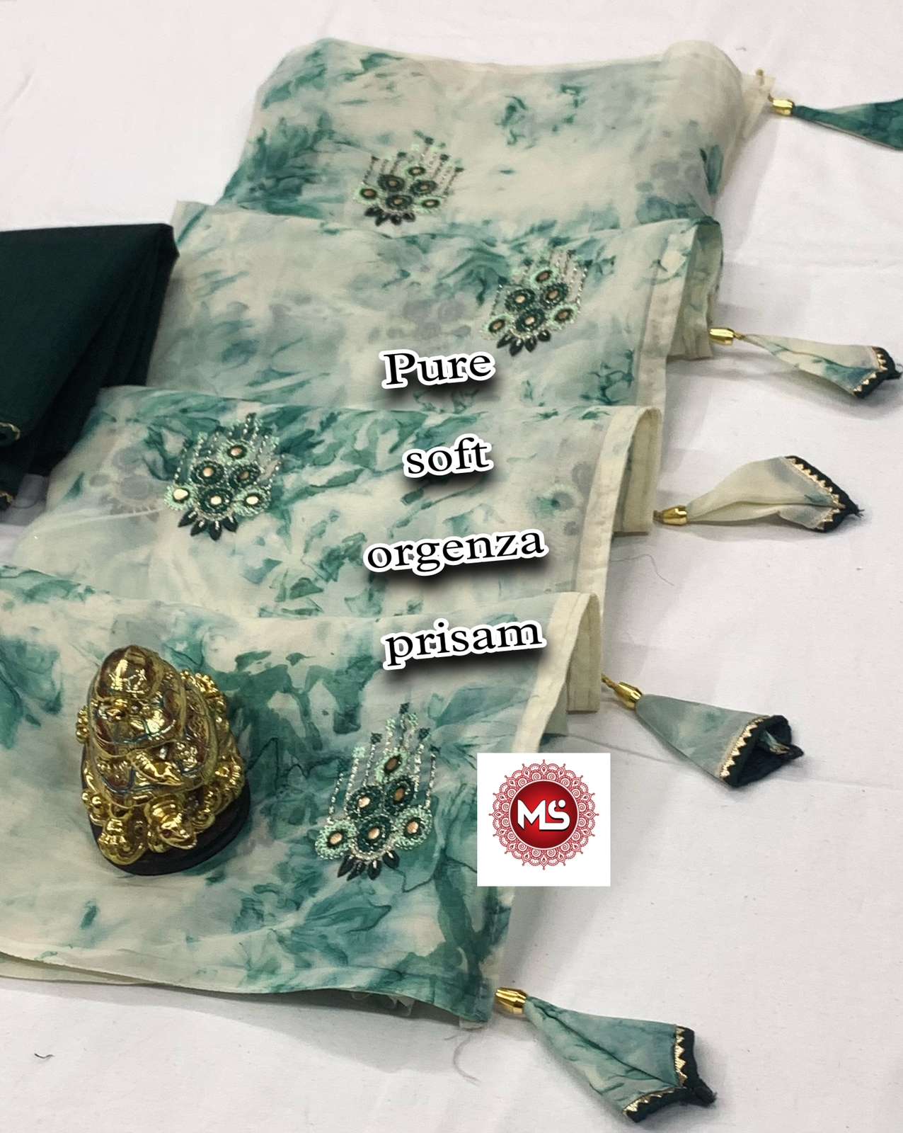 ms brand prisam pure soft organza saree