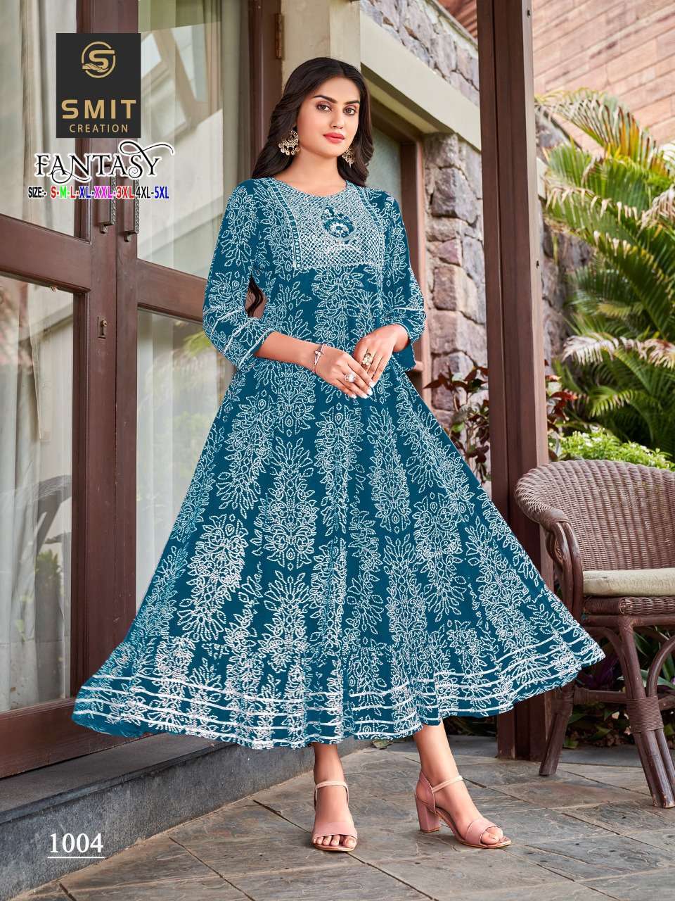 poonam fantasy series 1001-1008 pure rayon print kurti 