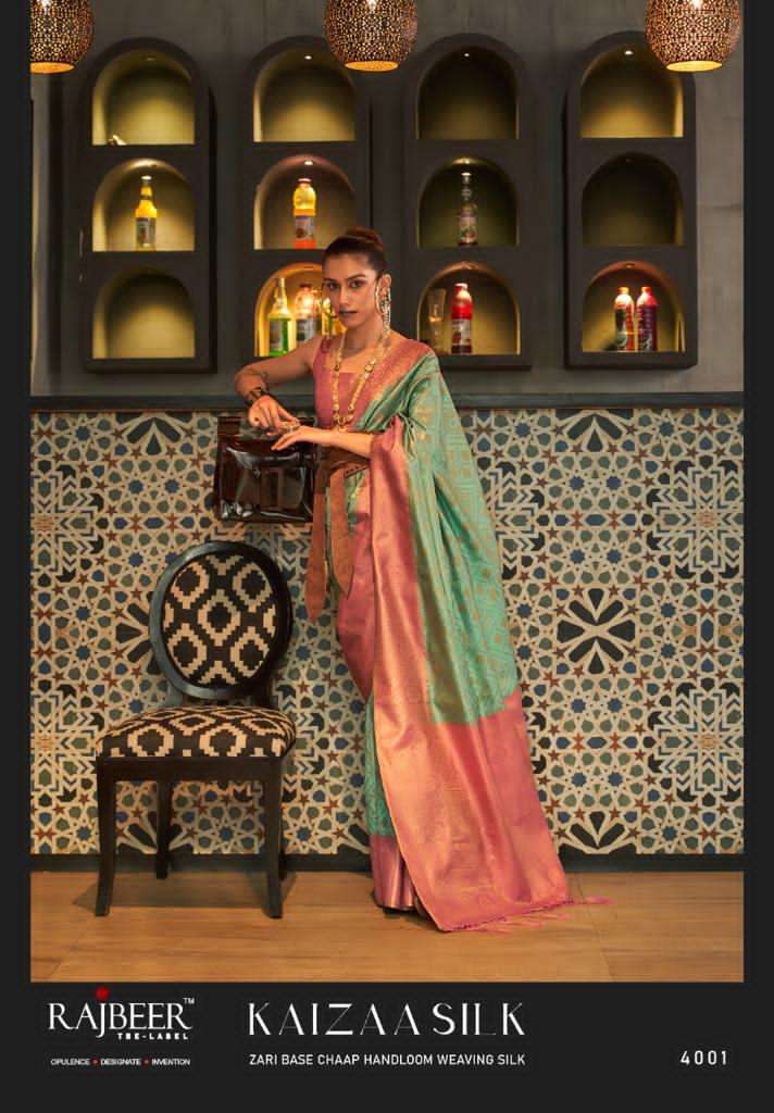 rajbeer kaizaa silk series 4001-4006 Handloom Weaving Silk saree