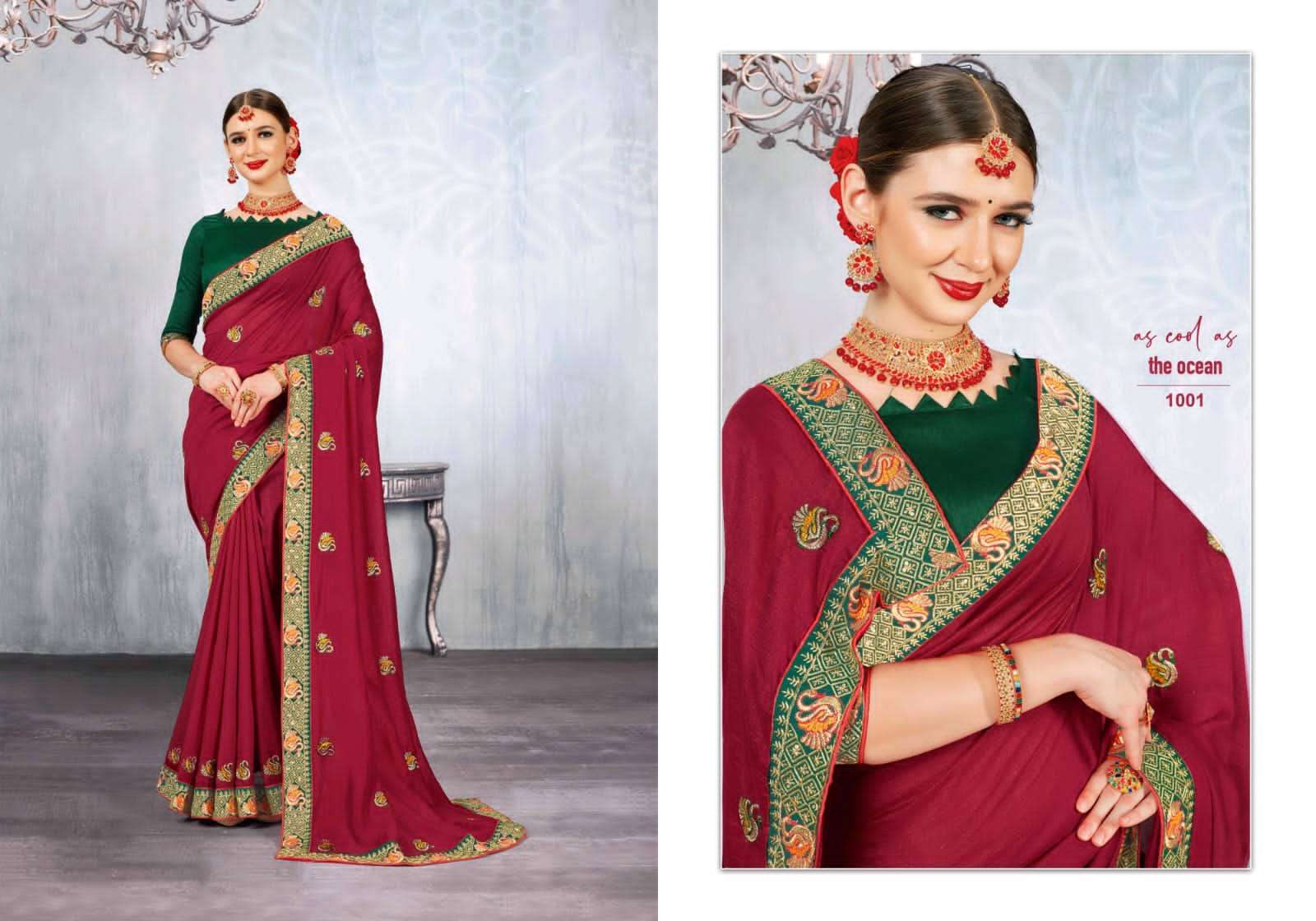 ranjna saree Bobby series 1001-1008 vichitra silk saree