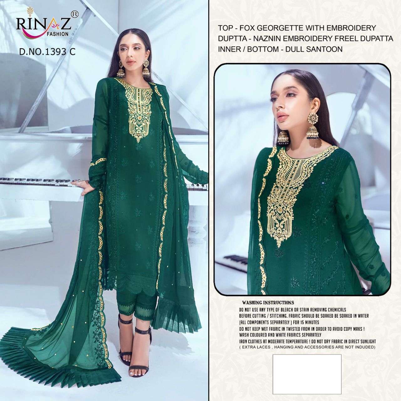 rinaz fashion 1393 colour faux georgette suit