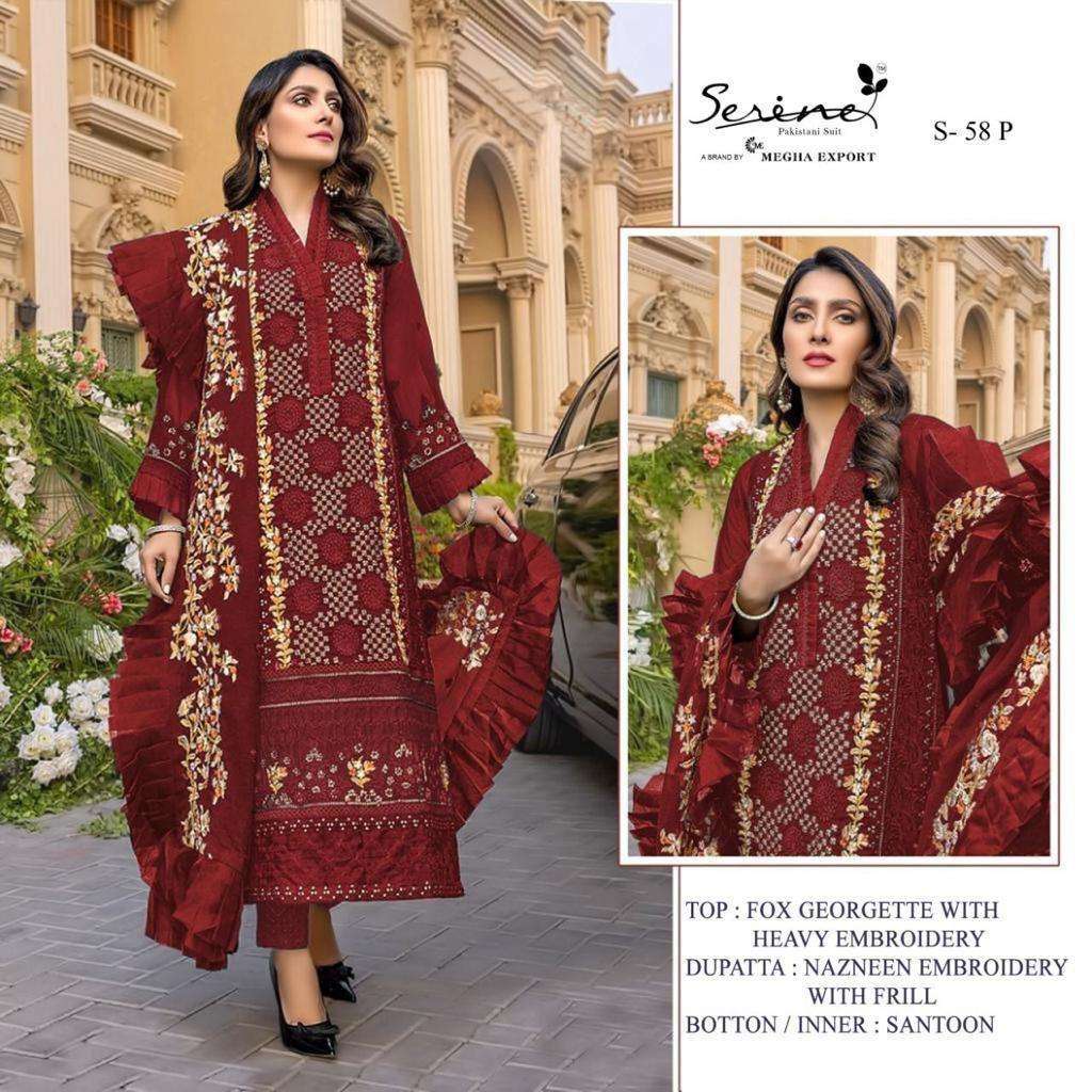 serene s 58 faux georgette embroidery suit