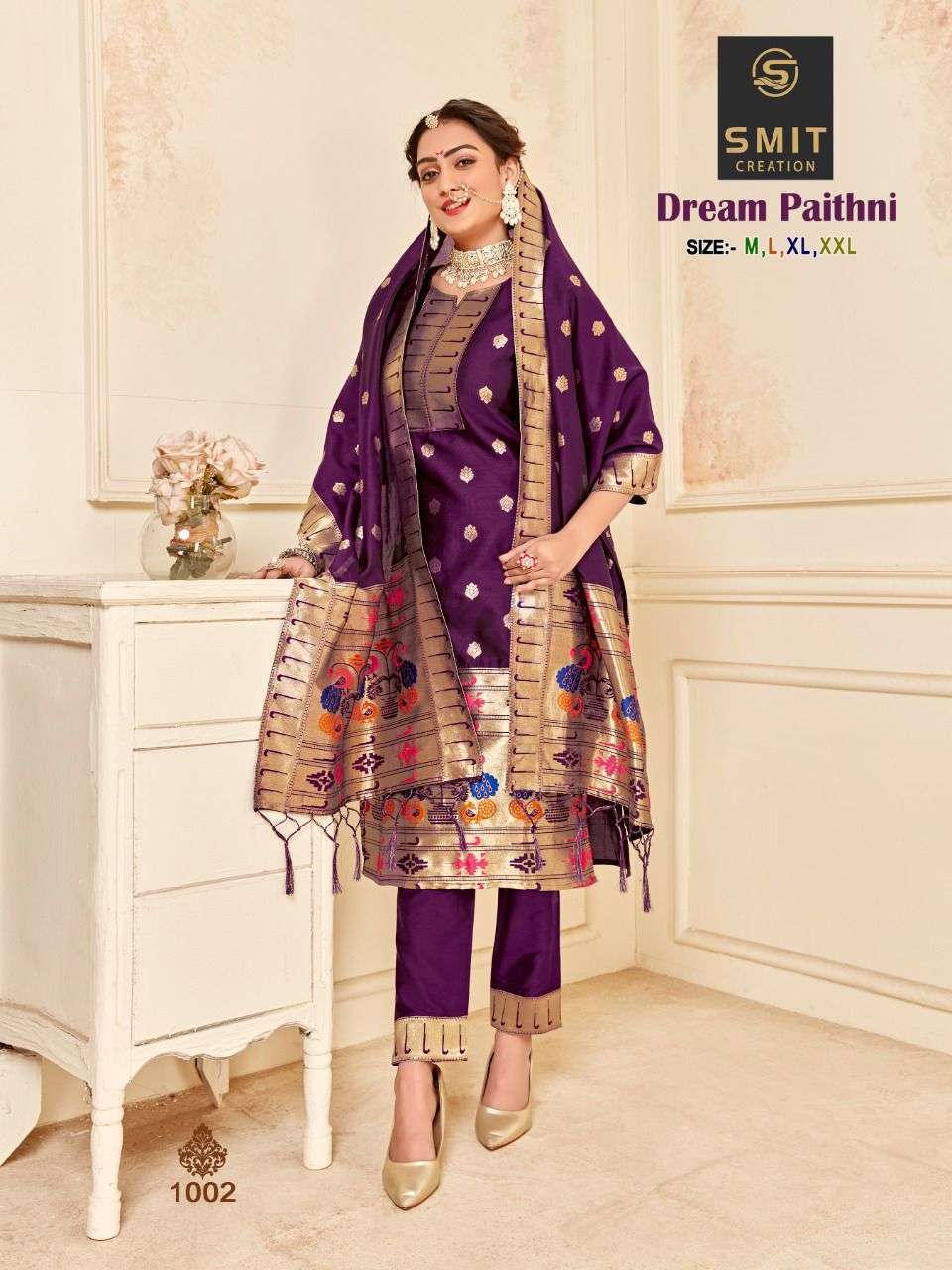 smit creation dream paithani series 1001-1006 Pure tapeta silk suit